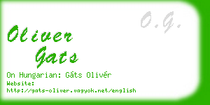oliver gats business card